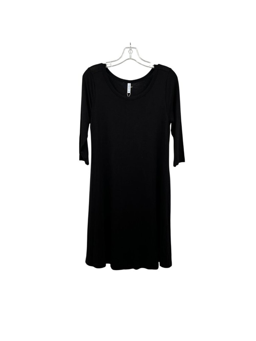 VISHOW Womens Shift Dress 3/4 Sleeve Black Pockets Size Medium New